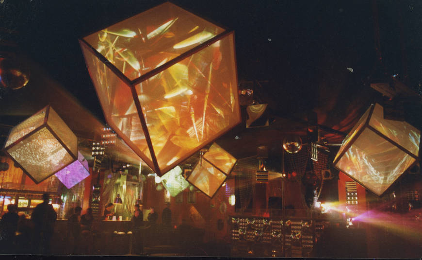 judocus, visuals, club, cardoza, essen, 2000, milk, sugar,  projections, cubes