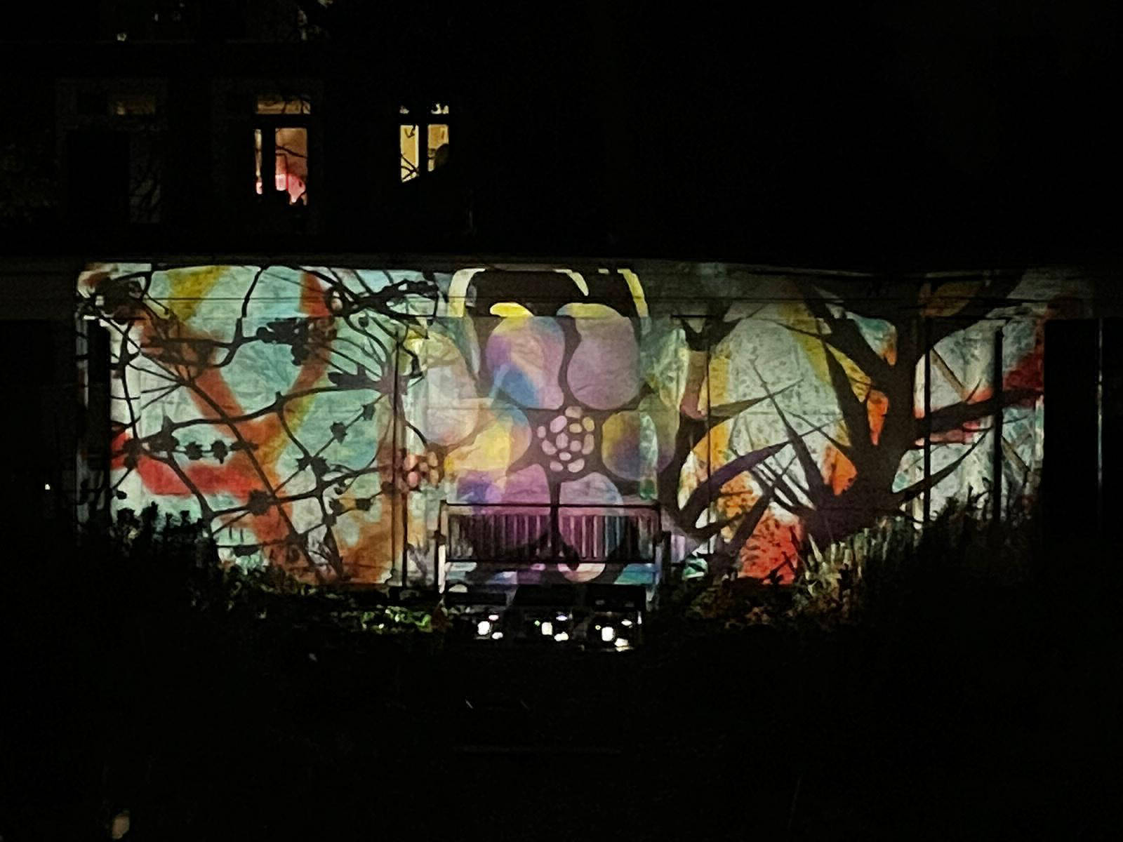 Judocus, visaulas , Museumnacht, Embassy Of The Free Mind, 2022, Amsterdam , Garden