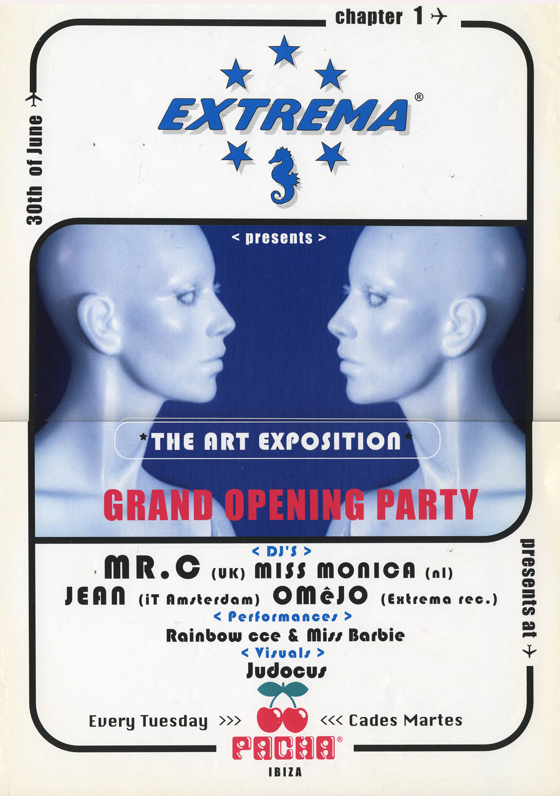 Extream, judocus, visuals, pacha, ibiza, season, 1998, vj opening, grand