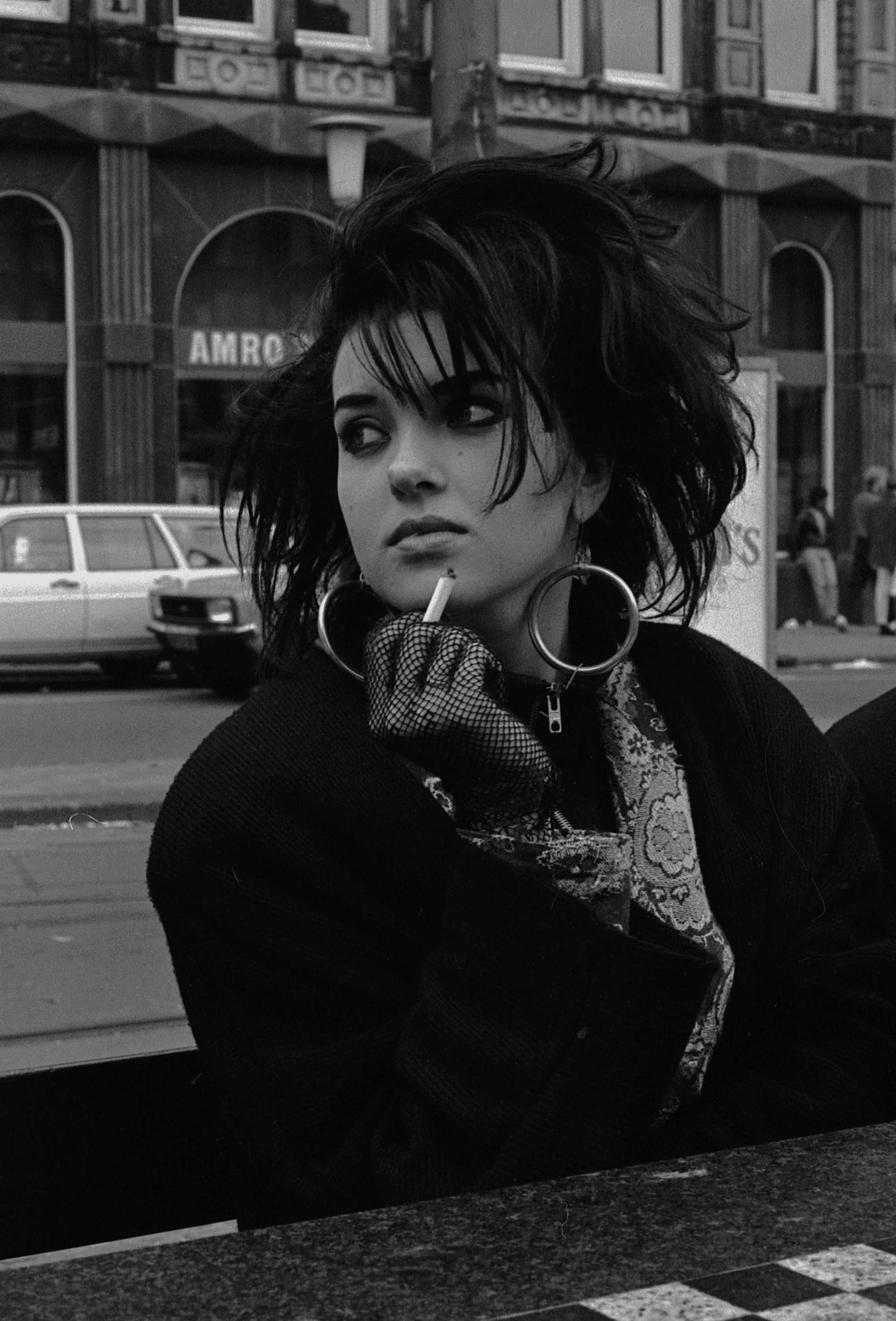 foto, amsterdam, jaren 80, punk, new wave, dam,slaper, jaren, 80, tachtig, judocus, van, soest