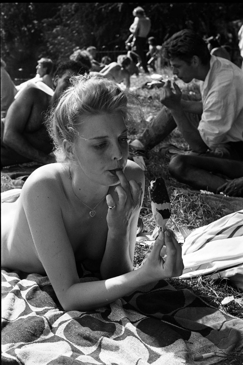 meisje, vrouw, ijsje, vondelpark, jaren, 80, judocus, van , soest, foto