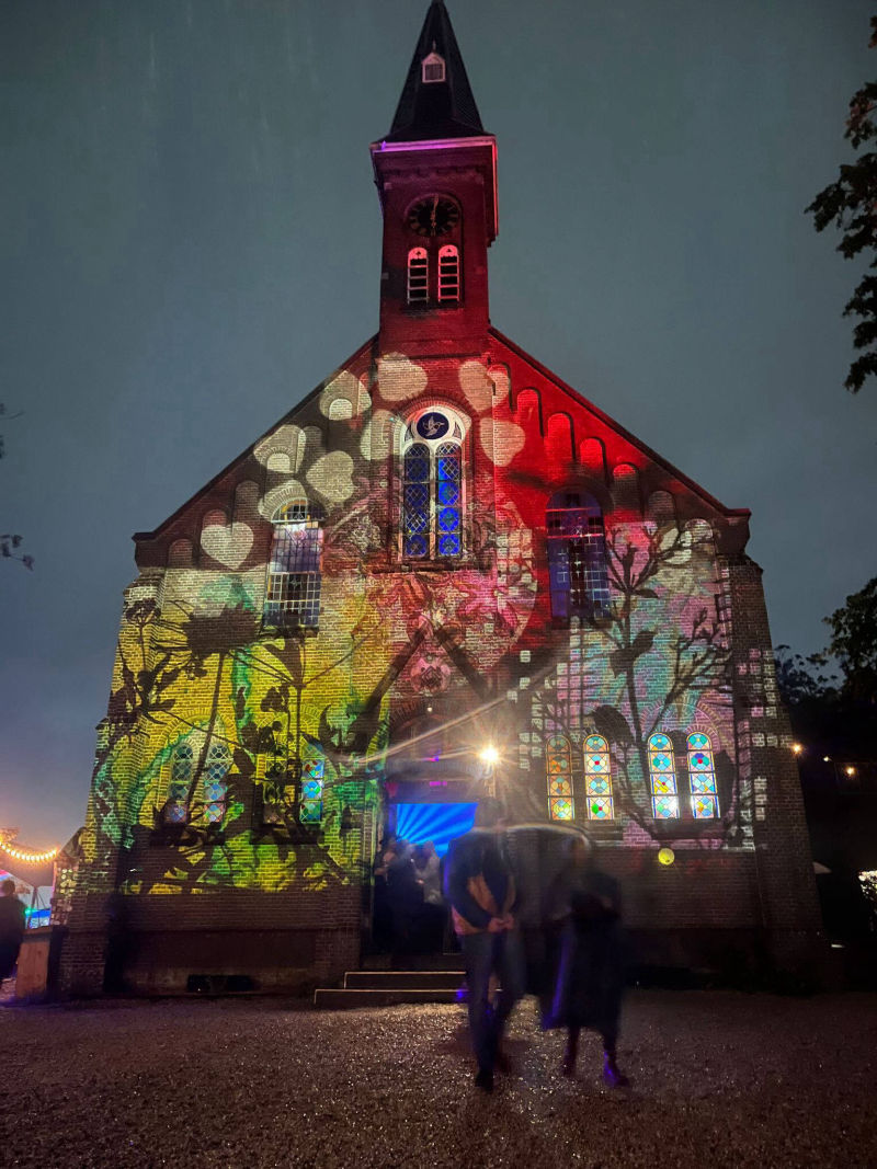 Landjuweel, 2023, Ruigoord, projecties, judocus, visuals, kerk